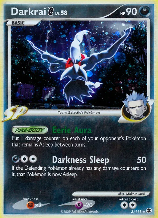 Platinum—Rising Rivals 영어판 Darkrai G 3 카드 앞면