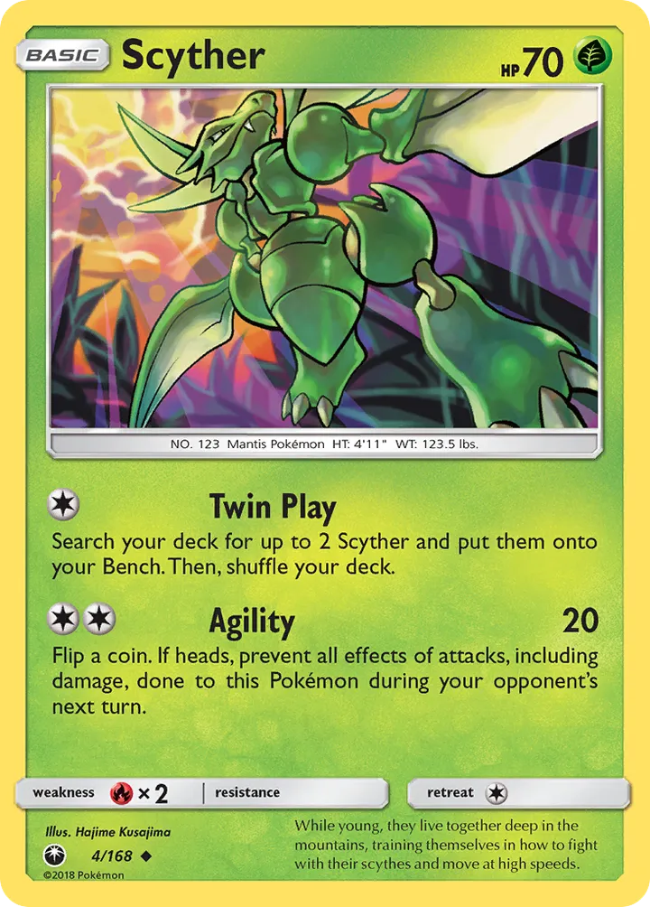 Sun & Moon—Celestial Storm 영어판 Scyther 4 카드 앞면