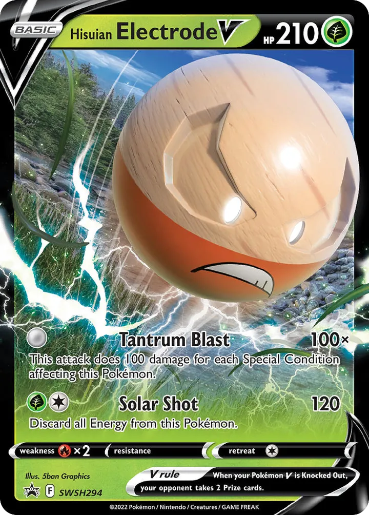 SWSH Black Star Promos 영어판 Hisuian Electrode V SWSH294 카드 앞면