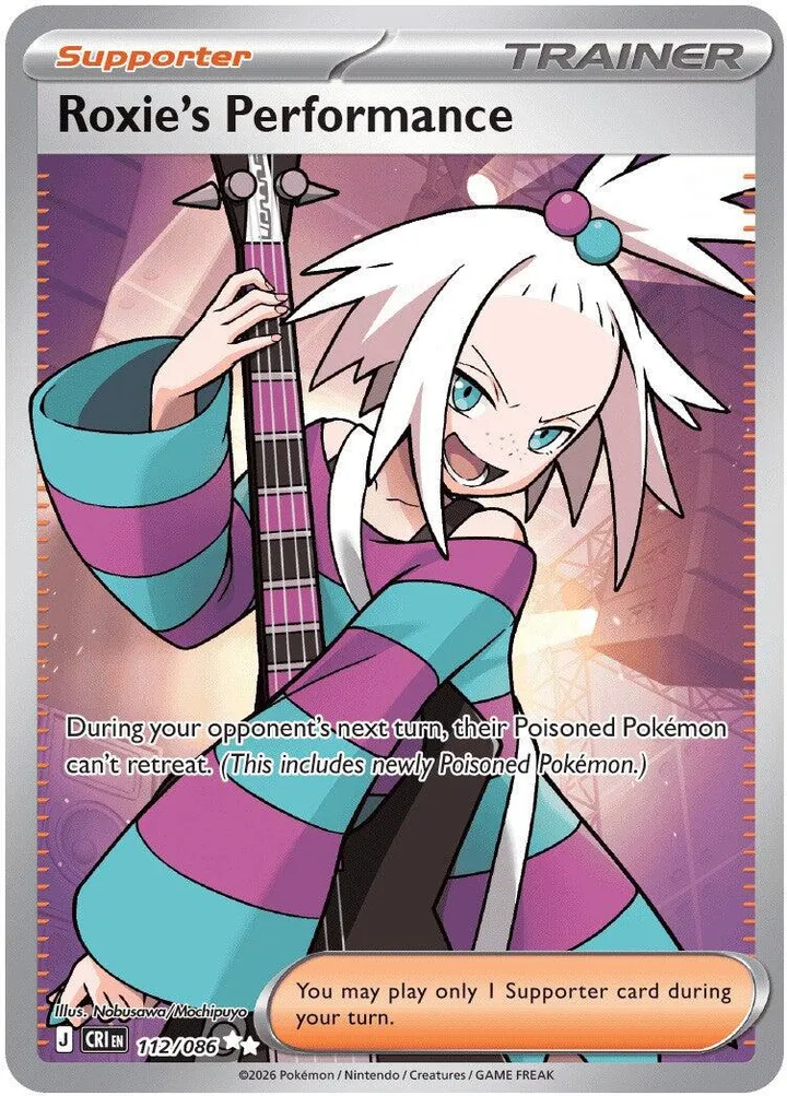 Mega Evolution—Chaos Rising 英語版 Roxie's Performance 112 カード表面