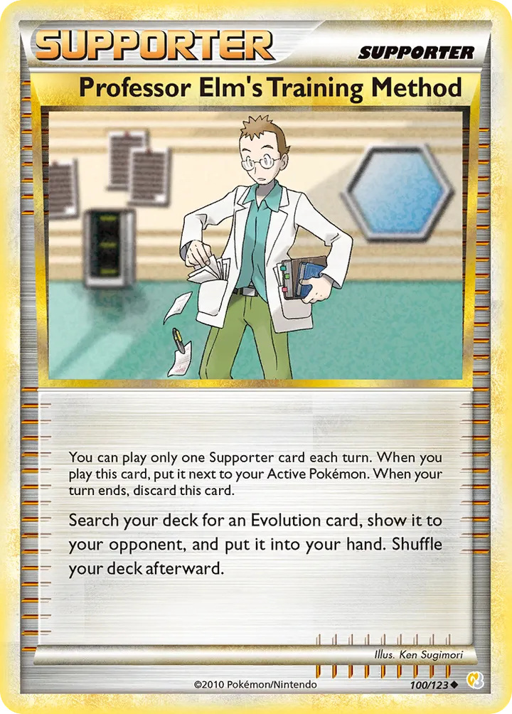 HeartGold & SoulSilver 영어판 Professor Elm's Training Method 100 카드 앞면