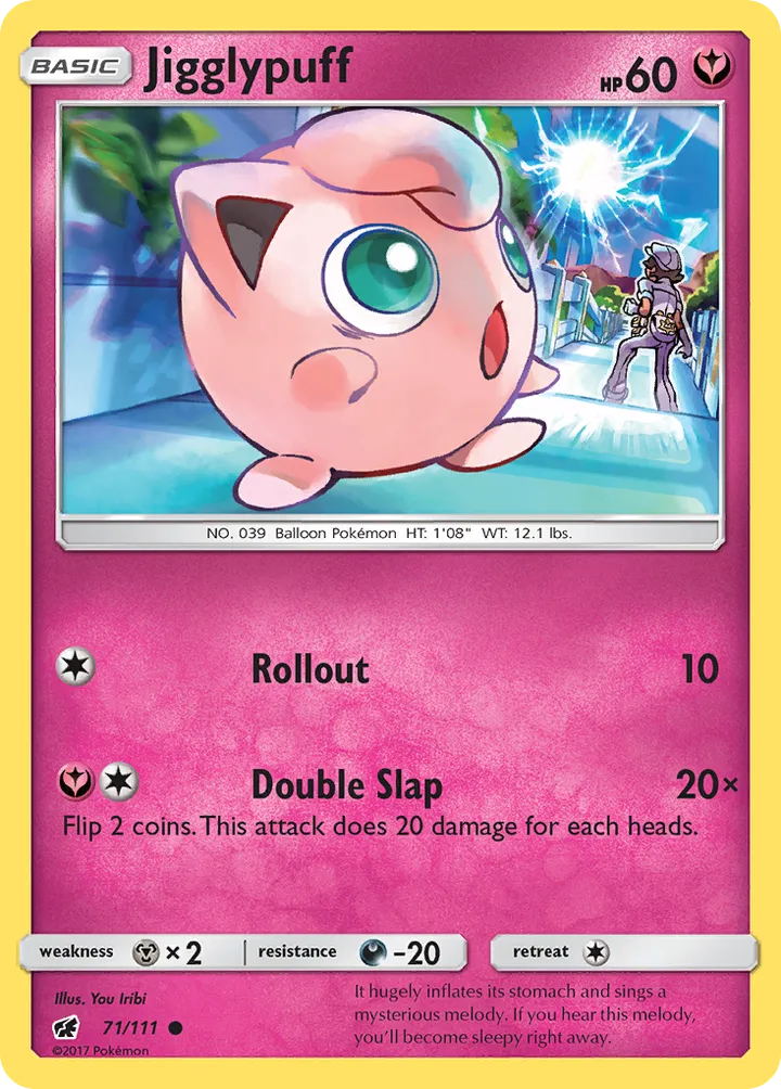 Sun & Moon—Crimson Invasion 英語版 Jigglypuff 71 カード表面