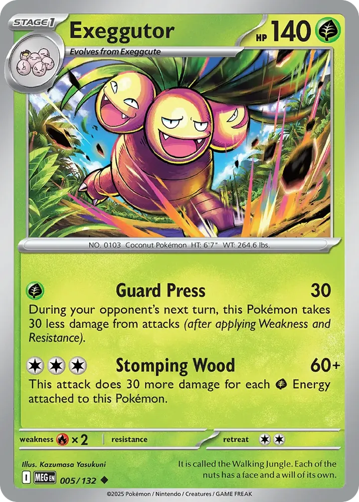 Mega Evolution 英語版 Exeggutor 5 カード表面