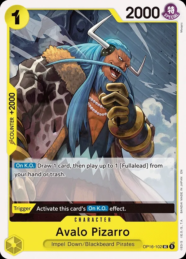 The Time of Battle 영어판 Avalo Pizarro OP16-102 카드 앞면