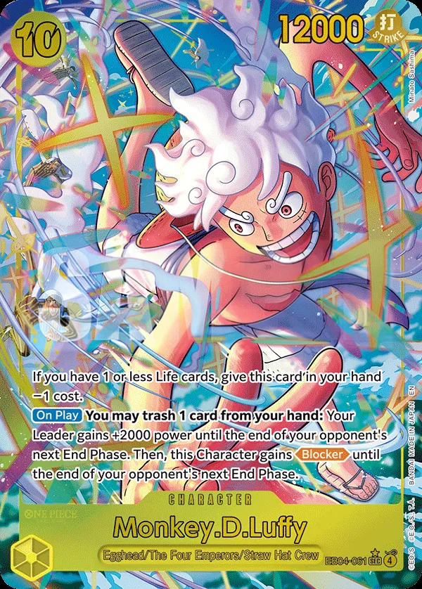 Egghead Crisis 英語版 Monkey.D.Luffy EB04-061 · パラレル カード表面