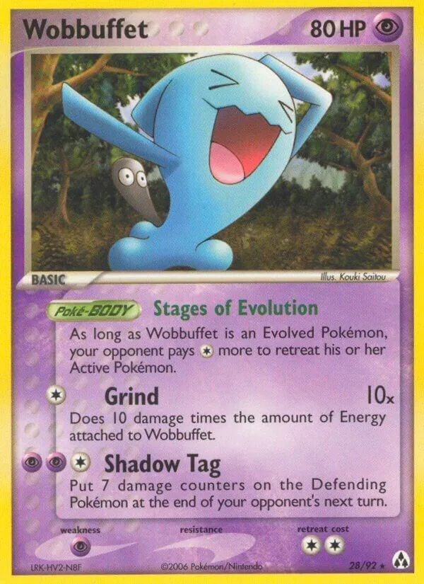 EX Legend Maker 英語版 Wobbuffet 28 カード表面