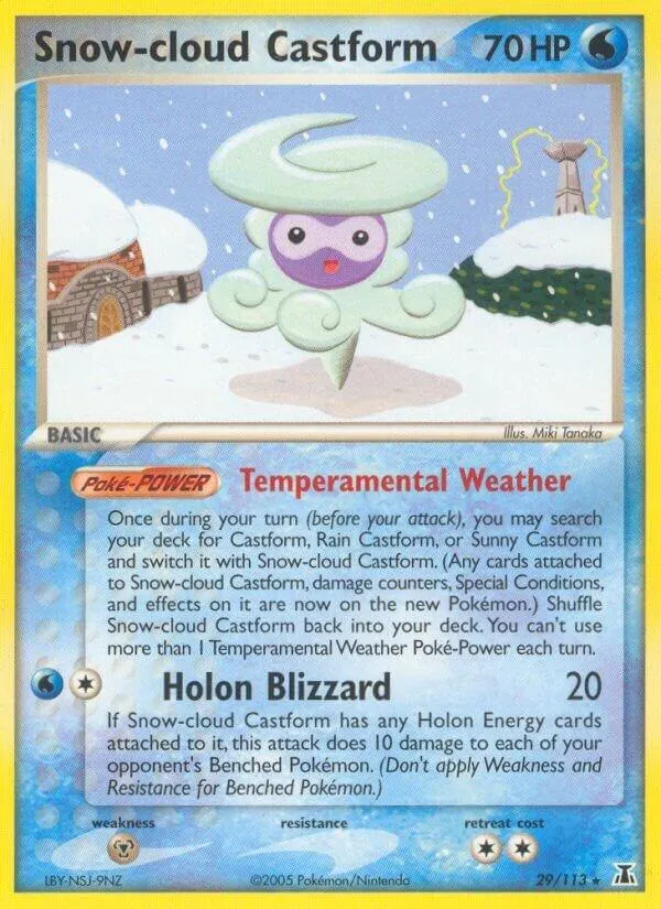EX Delta Species 영어판 Snow-cloud Castform 29 카드 앞면