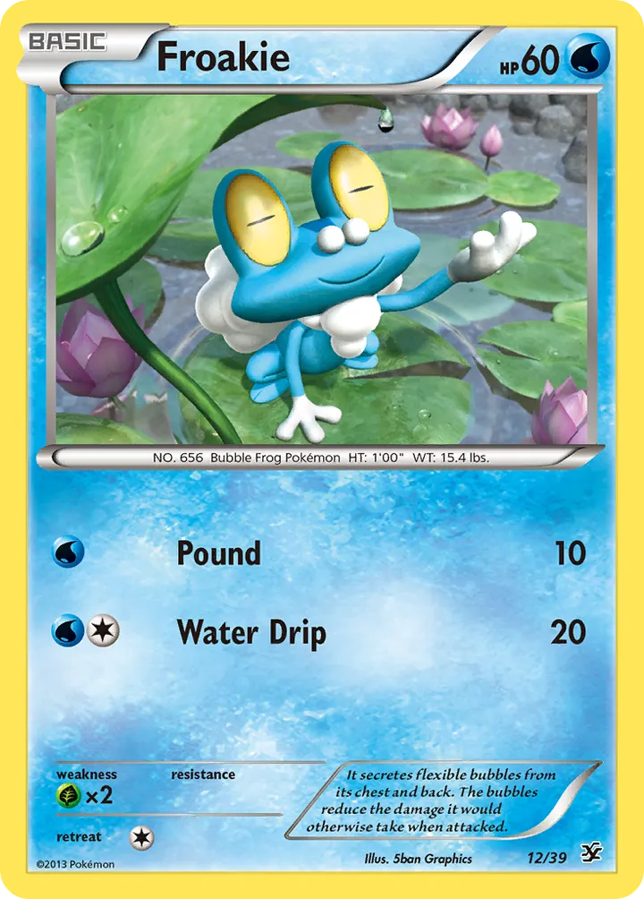 Kalos Starter Set 영어판 Froakie 12 카드 앞면