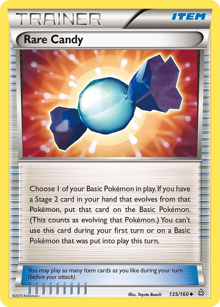 XY—Primal Clash 英語版 Rare Candy 135 カード表面