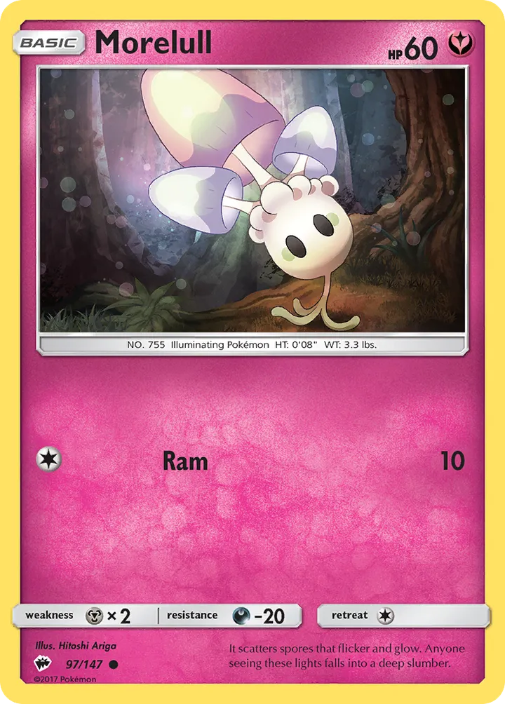 Sun & Moon—Burning Shadows 英語版 Morelull 97 カード表面