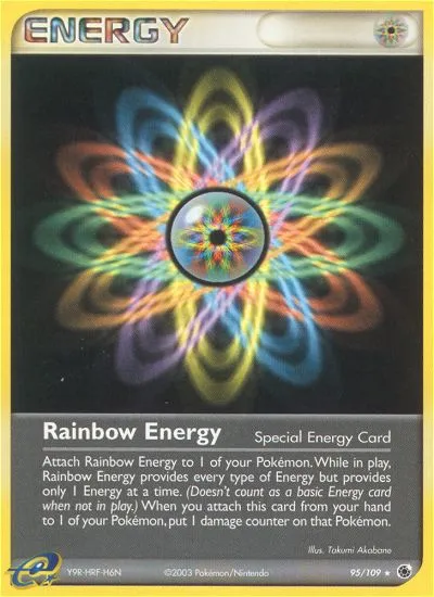 EX Ruby & Sapphire 영어판 Rainbow Energy 95 카드 앞면