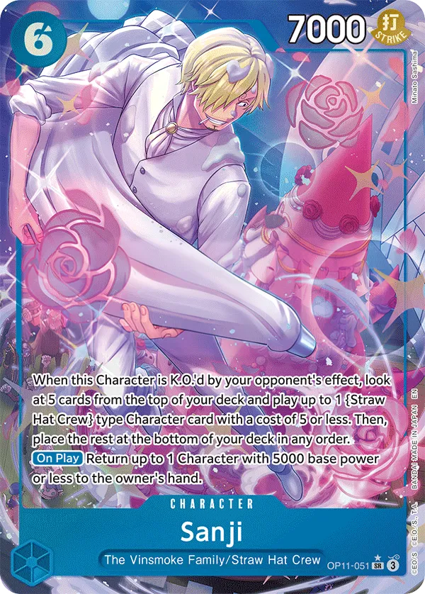 A Fist of Divine Speed 英語版 Sanji OP11-051 · パラレル カード表面