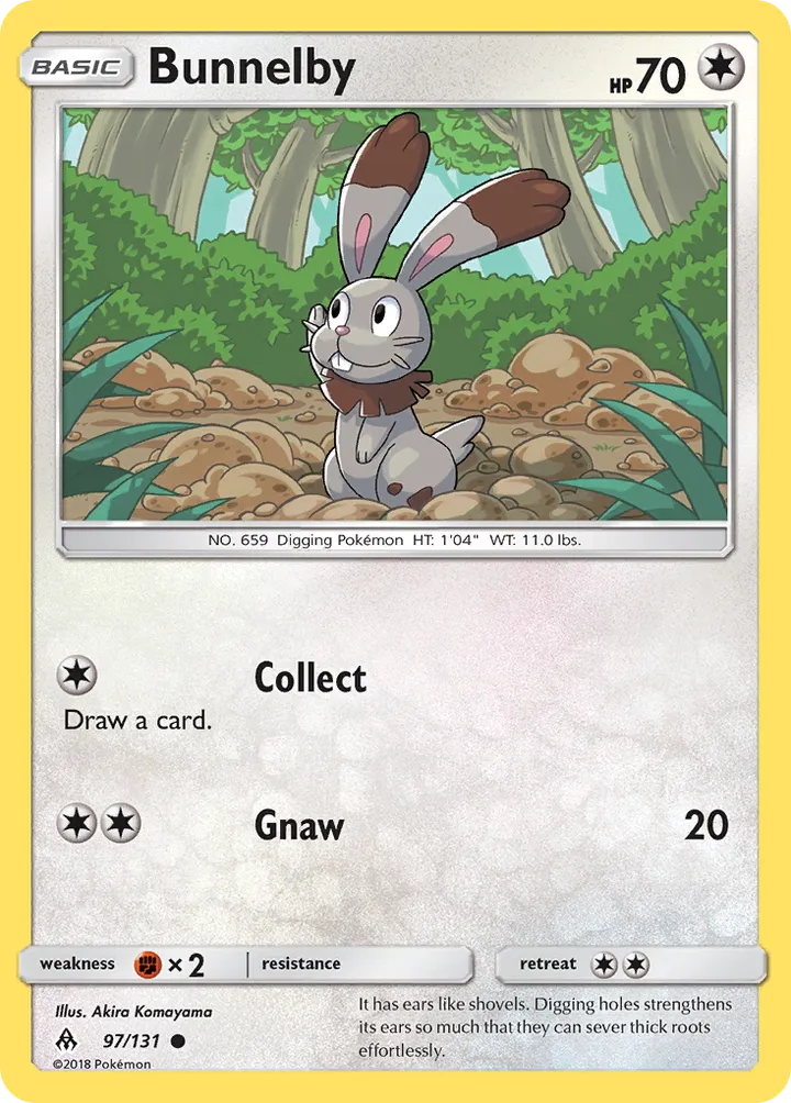 Sun & Moon—Forbidden Light 영어판 Bunnelby 97 카드 앞면