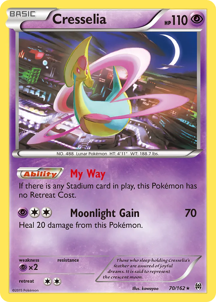 XY—BREAKthrough 英語版 Cresselia 70 カード表面