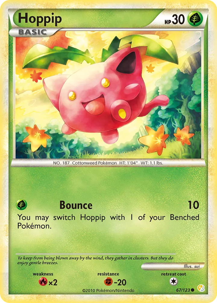 HeartGold & SoulSilver 英語版 Hoppip 67 カード表面