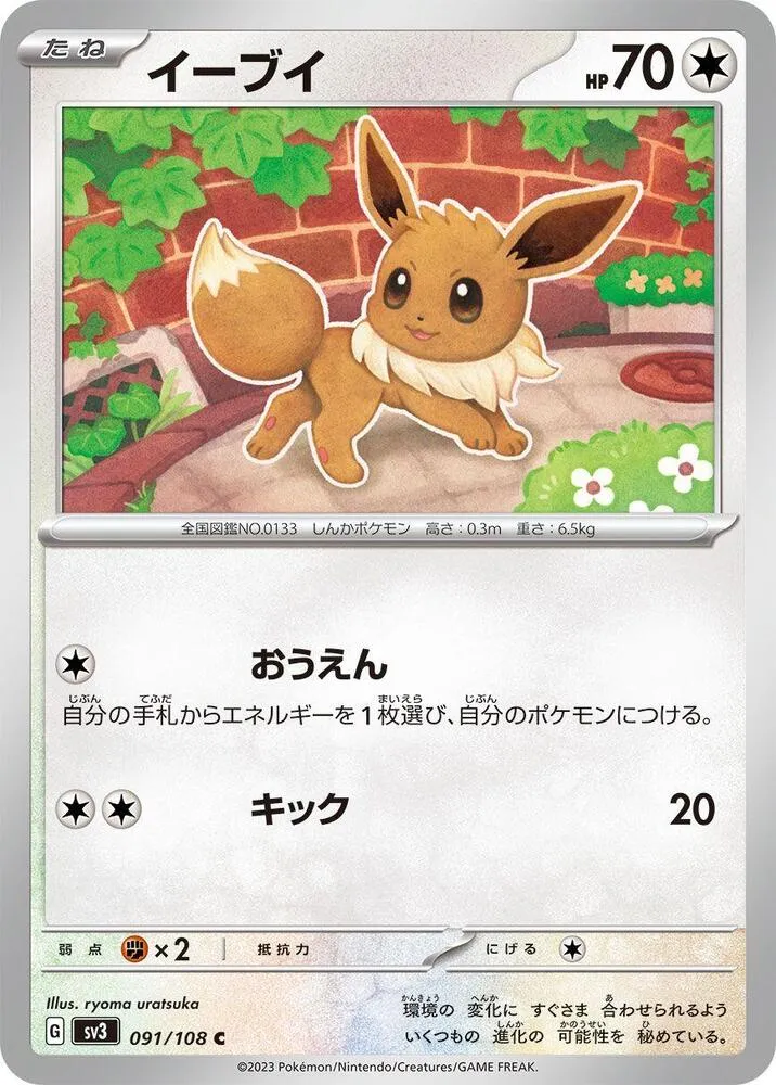 Front of Eevee 91, 黒炎の支配者 Japanese