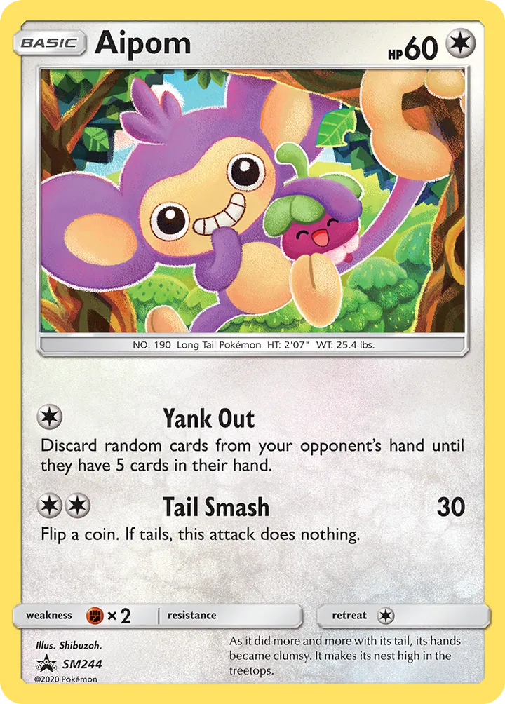 SM Black Star Promos 英語版 Aipom SM244 カード表面