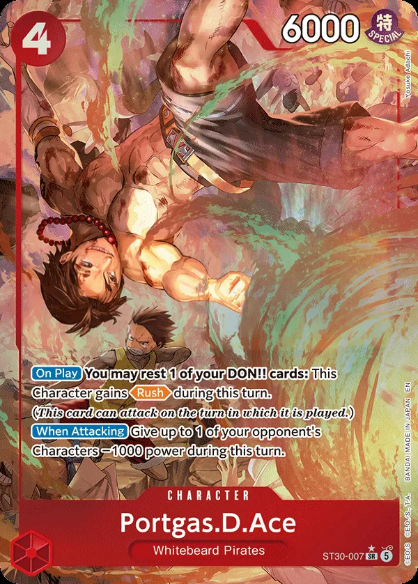 Luffy & Ace 영어판 Portgas.D.Ace ST30-007 · 패럴렐 카드 앞면