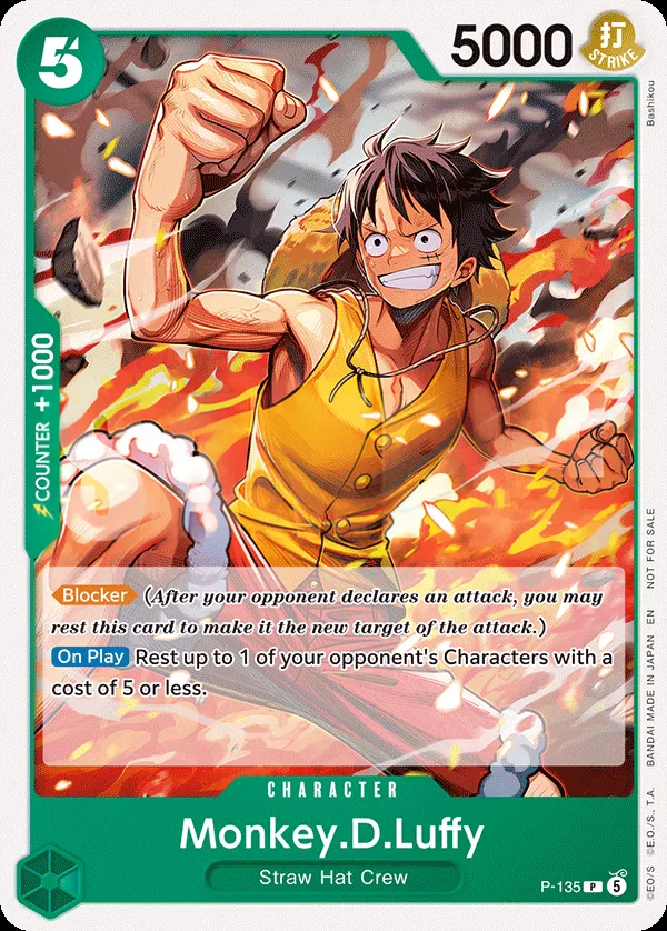 Promotion Cards 英語版 Monkey.D.Luffy P-135 カード表面