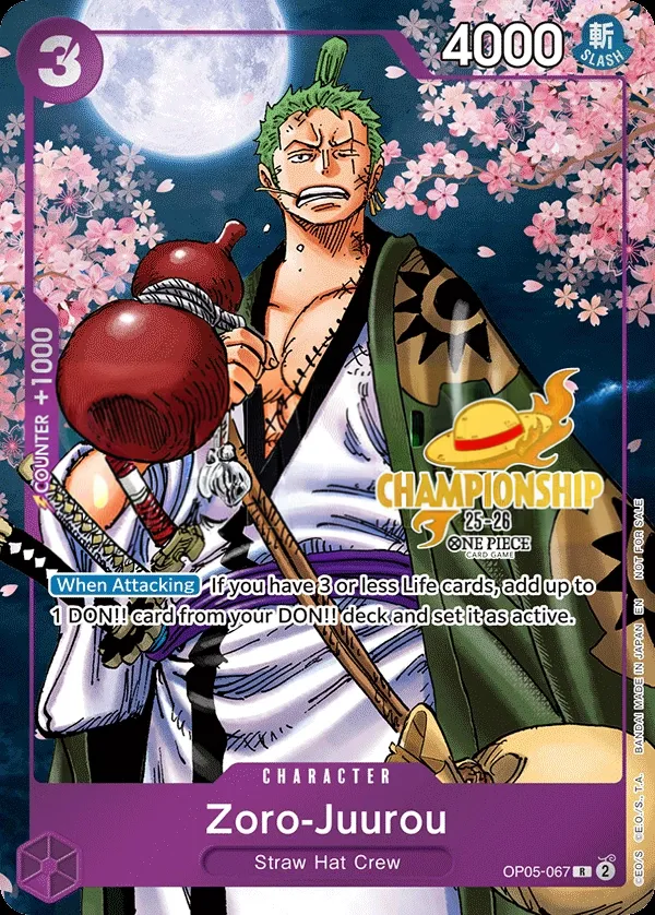 Awakening of the New Era 영어판 Zoro-Juurou OP05-067 · 패럴렐 5 카드 앞면