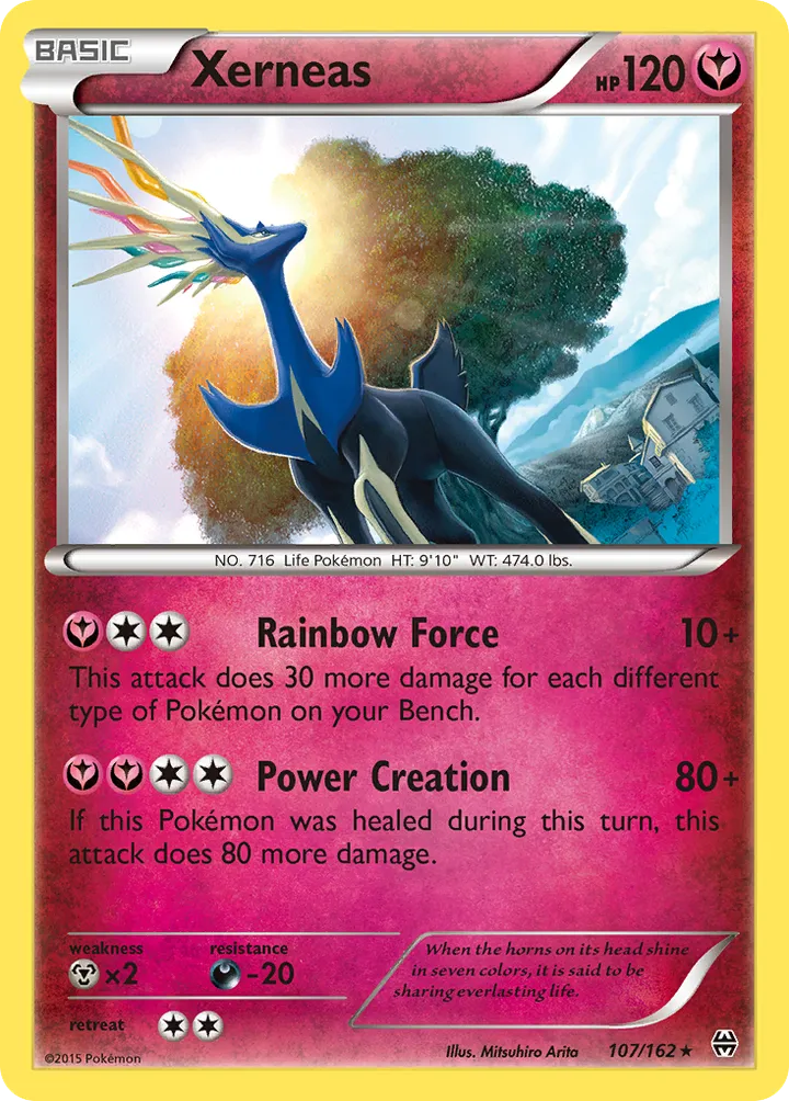 XY—BREAKthrough 英語版 Xerneas 107 カード表面