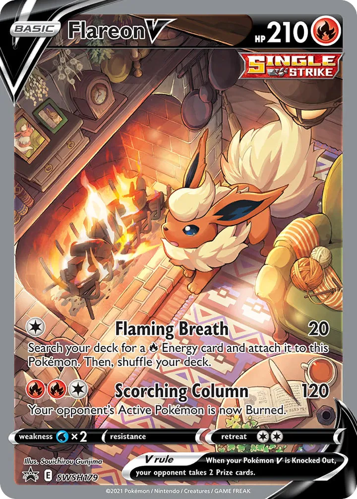 SWSH Black Star Promos 영어판 Flareon V SWSH179 카드 앞면