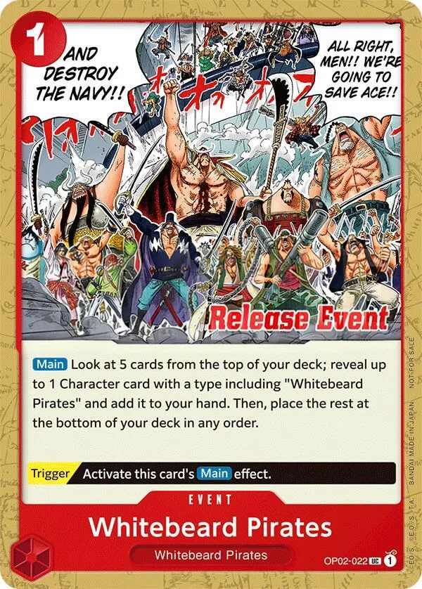 Paramount War 英語版 Whitebeard Pirates OP02-022 · リリースイベントパック カード表面