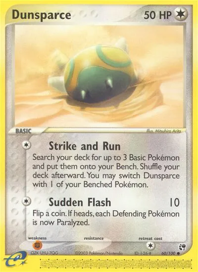 EX Sandstorm 英語版 Dunsparce 60 カード表面