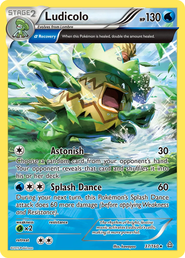 XY—Primal Clash 英語版 Ludicolo 37 カード表面