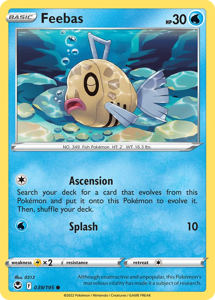 Sword & Shield—Silver Tempest 영어판 Feebas 39 카드 앞면