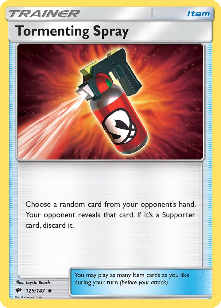 Sun & Moon—Burning Shadows 英語版 Tormenting Spray 125 カード表面