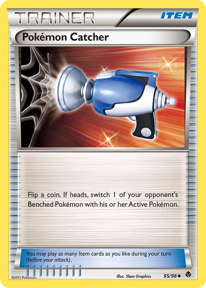 Front of Pokémon Catcher 95, Black & White—Emerging Powers English
