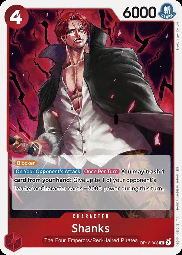 Legacy of the Master 영어판 Shanks OP12-008 카드 앞면