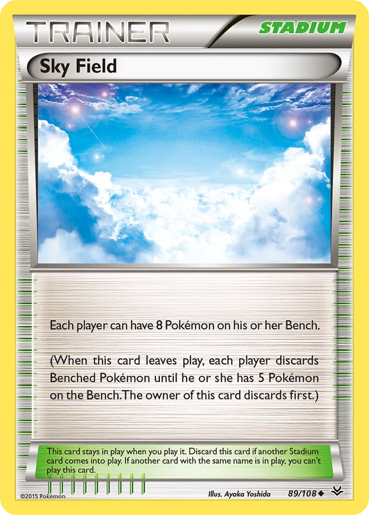 XY—Roaring Skies 英語版 Sky Field 89 カード表面