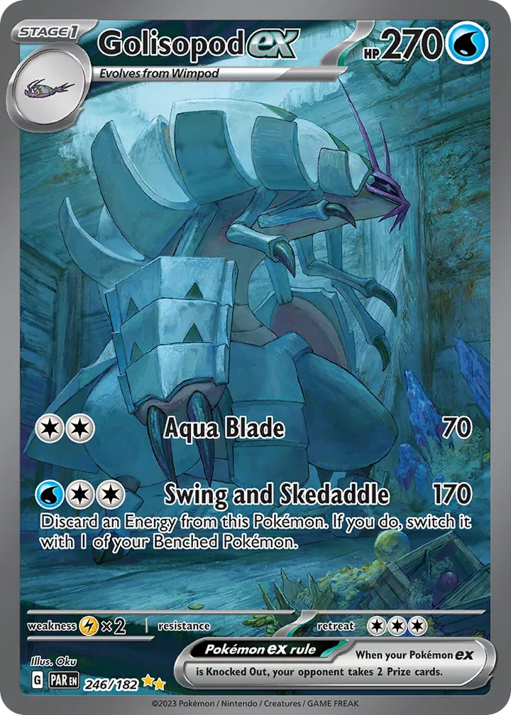 Scarlet & Violet—Paradox Rift 영어판 Golisopod ex 246 카드 앞면