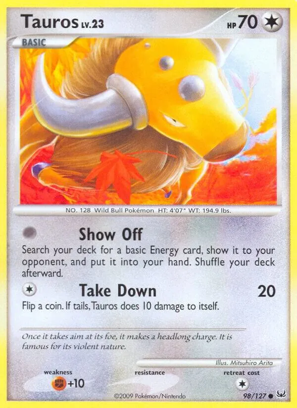 Platinum 영어판 Tauros 98 카드 앞면