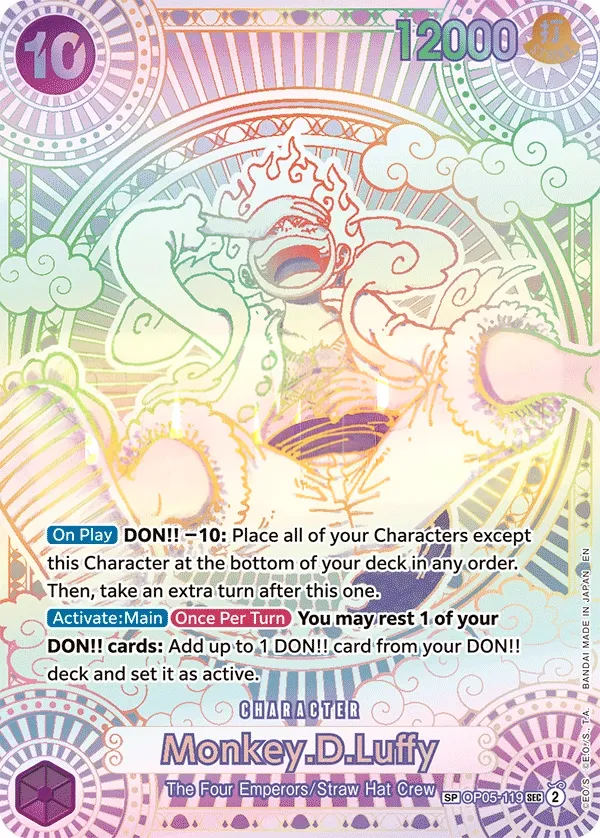 Awakening of the New Era 英語版 Monkey.D.Luffy OP05-119 · パラレル 7 カード表面