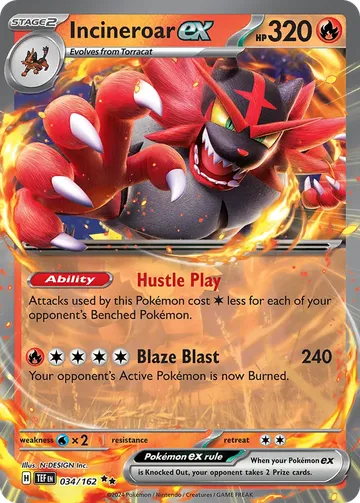 Incineroar ex 34 $0.67