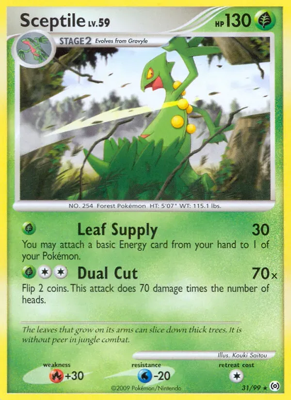 Platinum—Arceus 英語版 Sceptile 31 カード表面