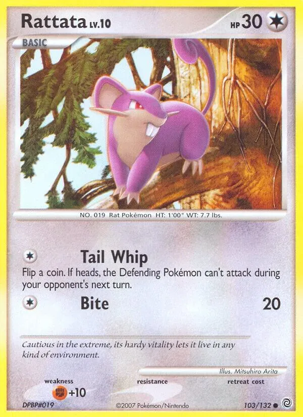 Diamond & Pearl—Secret Wonders 英語版 Rattata 103 カード表面