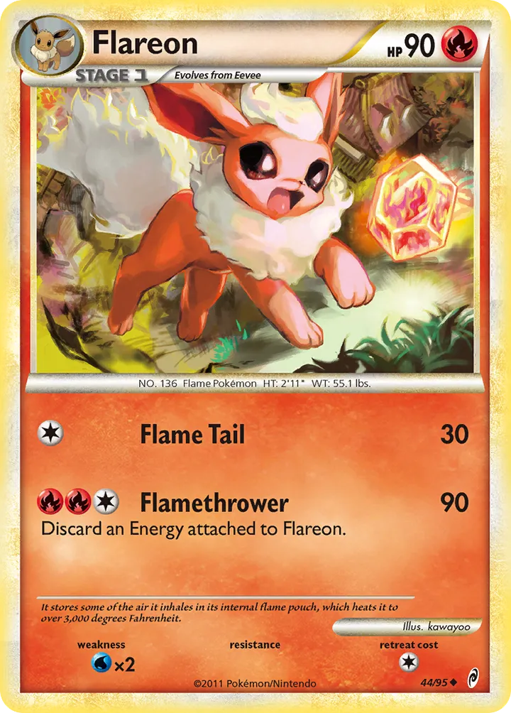 Pokémon TCG: Call of Legends 영어판 Flareon 44 카드 앞면