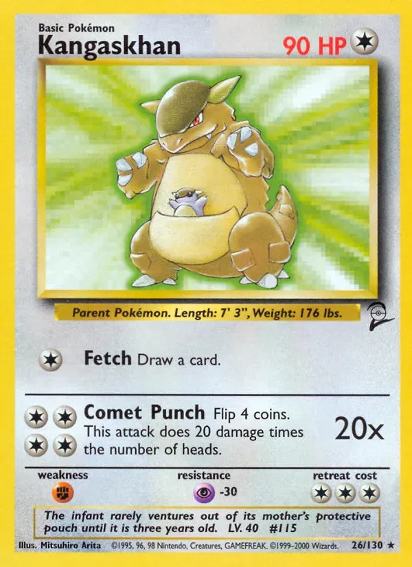 Base Set 2 영어판 Kangaskhan 26 카드 앞면