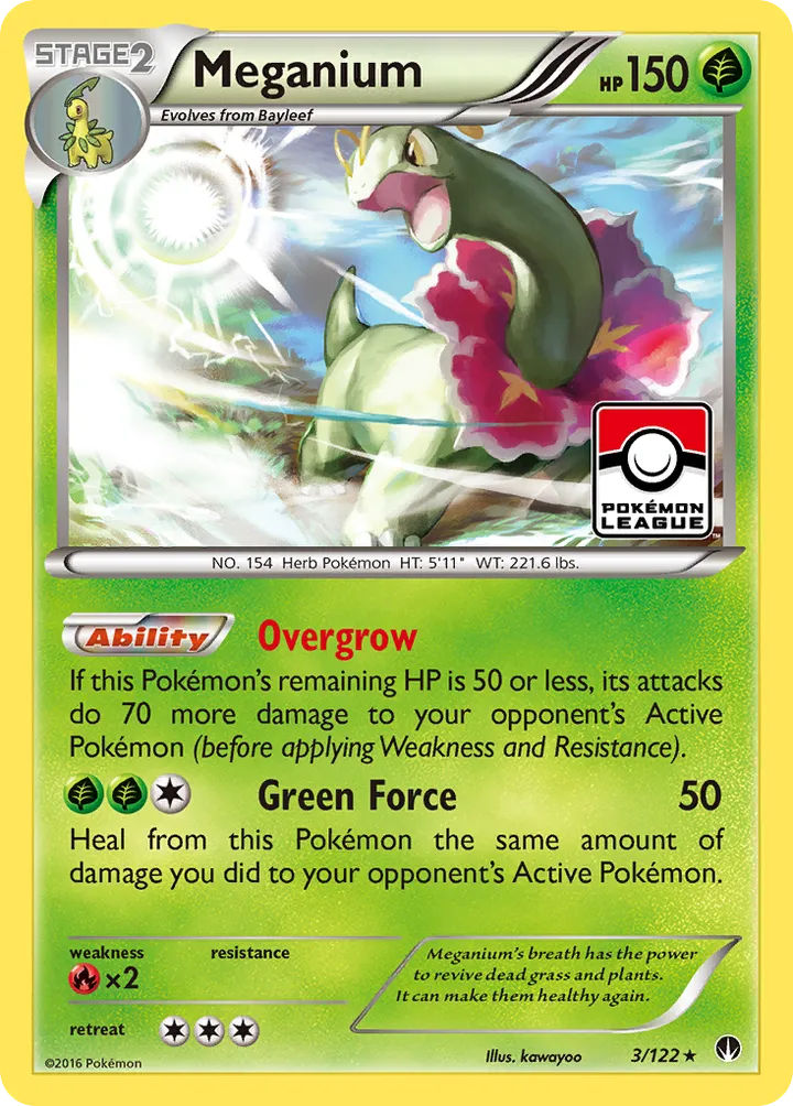 XY—BREAKpoint 영어판 Meganium 3 카드 앞면