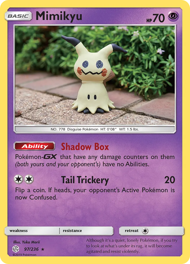 Sun & Moon—Cosmic Eclipse 英語版 Mimikyu 97 カード表面
