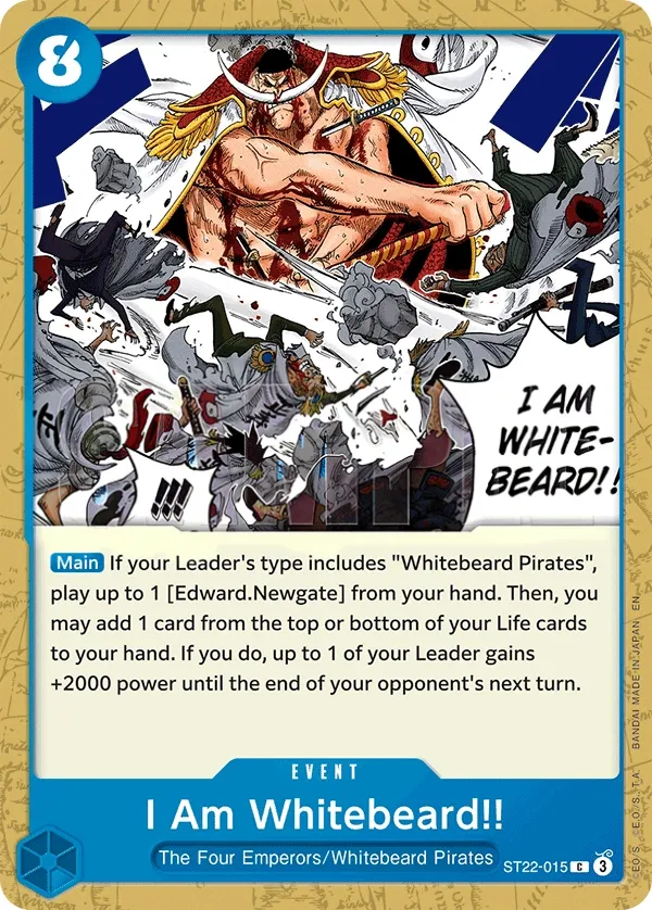 Ace & Newgate 英語版 I Am Whitebeard!! ST22-015 カード表面