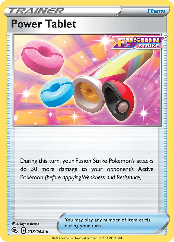 Sword & Shield—Fusion Strike 영어판 Power Tablet 236 카드 앞면
