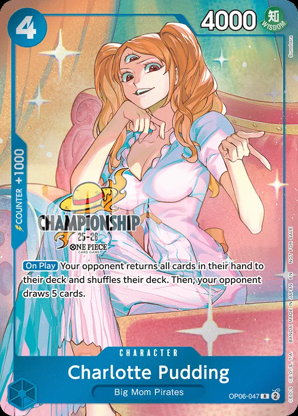 Wings of the Captain 英語版 Charlotte Pudding OP06-047 · パラレル カード表面