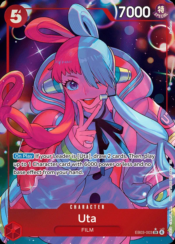 One Piece Heroines Edition 英語版 Uta EB03-003 · パラレル カード表面