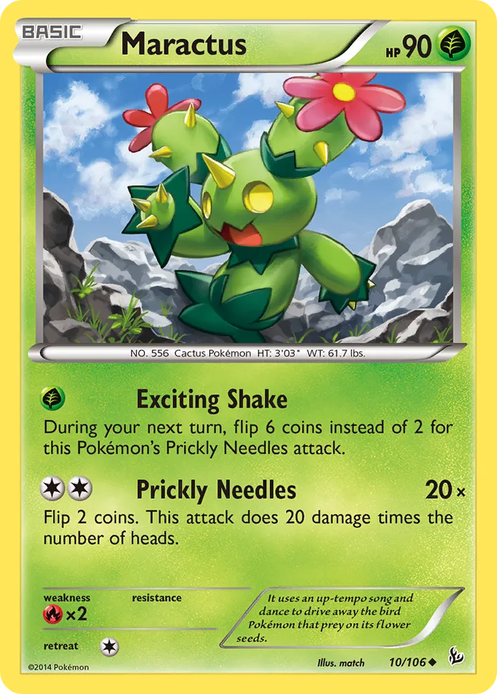 XY—Flashfire 영어판 Maractus 10 카드 앞면