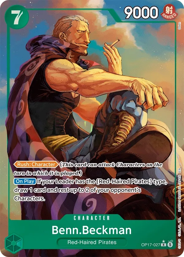 The World's Strongest Warriors 英語版 Benn.Beckman OP17-027 · パラレル カード表面